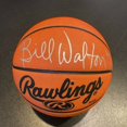 John Wooden UCLA Bill Walton Signed Official NCAA Basketball PSA DNA