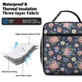 thumbnail image 4 of Pioneer Flower Floral Print Pattern Insulated Lunch Bag Teen,Lunch Bag Lunch Box for Men Women,Bento School Lunch Bag for Teen for Work,Picnic or Travel, 4 of 5