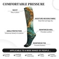 thumbnail image 5 of Compression Socks for Women and Men - Emerald Color Gold Marble Compression Socks Circulation for Workout, 5 of 8