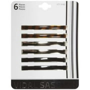 Vidal Sassoon: Brown/Silver/Black Model #Vs11464 Barrettes, 6 ct