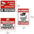 thumbnail image 5 of 3-Pack Private Property No Trespassing Sign, 24 Hour Video Surveillance Signs Outdoor with Zipties, Weatherproof UV Printed 40 Mil Rust Free Aluminum 10 x 7 in, Security Camera Sign for Home Business, 5 of 7