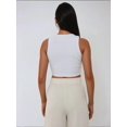 thumbnail image 4 of Halter Neck Knitted Crop Tank Top, 4 of 4