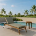 thumbnail image 2 of Meridian Furniture Maui Gris Tissu Résistant à l'Eau Chaise Longue de Patio Extérieure, 2 of 16