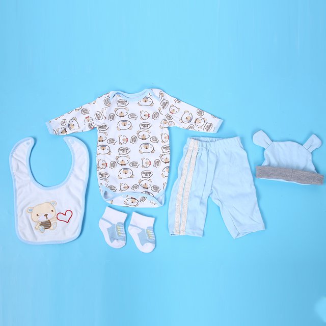 Conjunto de Ropa para Muñeca Vhermosa Ropa de oso azul claro para Muñeca de 50-55 cm