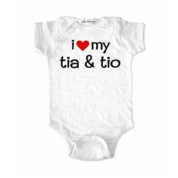 I Love my Tia & Tio - wallsparks cute & funny Brand - baby one piece bodysuit - Great baby shower gift!