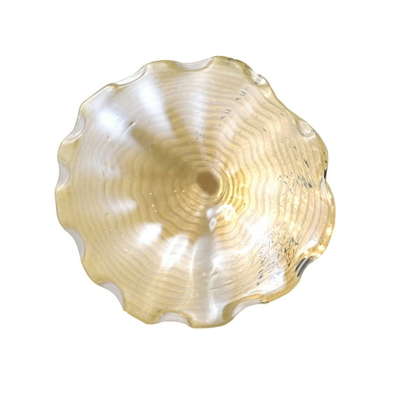 Art Glass Designs 16" Feather Hand Blown Swirling Plate Wall Decoration