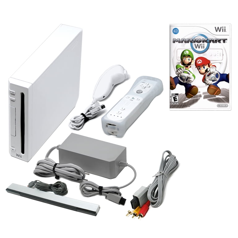 Restored Nintendo Wii Console, 512 MB, White - Mario Kart Wii, 1