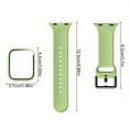 thumbnail image 3 of Soft Silicone Sport Strap Wristbands With Hard PC Case With Tempered Glass Screen Protector For Apple Watch Series  8/7/ 6/5/4 SE, Replacement Band Compatible With IWatch 40mm 41mm  44mm 45mm, 3 of 21