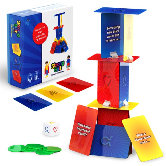 StrongSuit - The Tower of Self Esteem, Family Play Therapy Game For Kids, Teens | Tools to Boost Social Skills, Creativity, Emotion Regulation, Mindfulness - Used by Ther