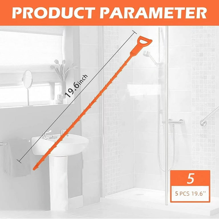 XBllcyiv 25 Inch Hair Drain Clog Remover Cleaning Tool. sink snake Drain  Hair Remover For Sewer, Toilet, Kitchen Sink, snake Drain Bathroom Tub.Hair  Clog Remover andshower hair removal (4) - Coupon Codes