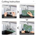 thumbnail image 5 of Yayeee Faucet Mat for Kitchen Sink 30" Diatomite Long Splash Guard Pad, Blue Wildflower Pattern, 2 Pack, 5 of 7