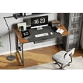 thumbnail image 6 of CubiCubi Modern Computer Desk with Drawer , Sturdy Office Desk for Home Office Simple Style Writing Desk,47",Black and Espresso, 6 of 7