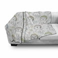 thumbnail image 3 of Cartoon Soft Flannel Fleece Throw Blanket, Sleepy Cat Colorful Hats Night Time Night Animals, Cozy Plush for Indoor and Outdoor Use, 50" x 60", Pale Yellow Baby Blue, by Ambesonne, 3 of 6