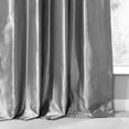 thumbnail image 5 of Ruched Navy Blue 120 x 50-Inch Faux Silk Taffeta Curtain Single Panel, 5 of 5