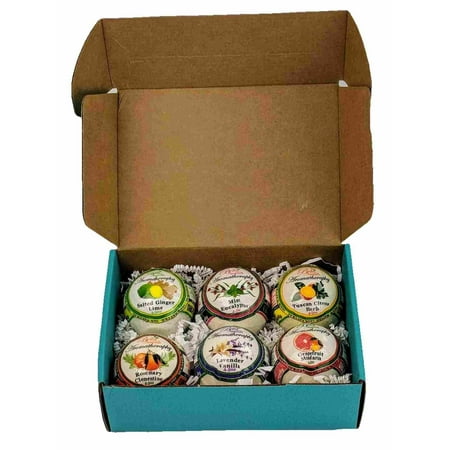 Bela Premium 100% Natural Aromatherapy Bath Bombs, Assorted Box of 6