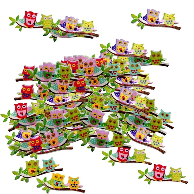 100pcs Botón forma de Adorno de de Decoración para álbum de Recortes Tarjetas de Bricolaje