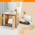thumbnail image 6 of Cat Litter Box Furniture Hidden with Top Opening, Spacious Wooden Cat Washroom Litter Box Enclosure with Removable Divider Fit Most of Litter Box, 6 of 9