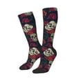 thumbnail image 2 of Haiem Roses Skulls Socks, Funny Novelty Crazy Design Cotton Socks Sports Socks Knee High Socks For Men, Women,1Pairs - Gift For Working Friends, 2 of 9