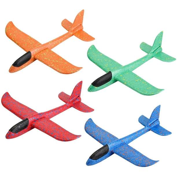 4 pièces Avions en Polystyrène, Planeur d'avion Manuel, Avion Lancement  Manuel, Planeur en Mousse pour Enfants, Planeur en Mousse