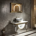 thumbnail image 2 of Classical European style Stainless Steel Bathroom Cabinet Bathroom Vanity With Sink Bathroom My Lux Decor Round, 2 of 5