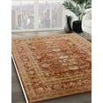 thumbnail image 3 of Ahgly Company Machine Washable Indoor Square Industrial Modern Mahogany Brown Area Rugs, 8' Square, 3 of 7