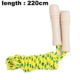 thumbnail image 2 of Cuerda de saltar para niños - Mango de madera - Cuerda de saltar de fitness tejida de algodón ajustable Adepaton CPB-DE-SSW847-9, 2 of 5
