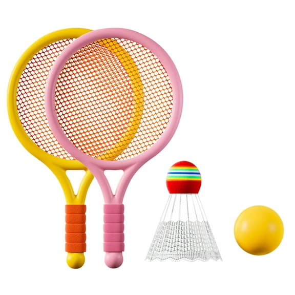 Kids Tennis Rackets, Soft Training Balls Badminton Shuttlecocks Tennis Racquets Sets for Children Outdoor Indoor Sports