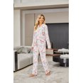 thumbnail image 3 of RH Pajamas Women Printed Sleepwear Button Down Lounge Soft Summer Pjs Long Set S-XXL RHW4042-A-M, 3 of 9