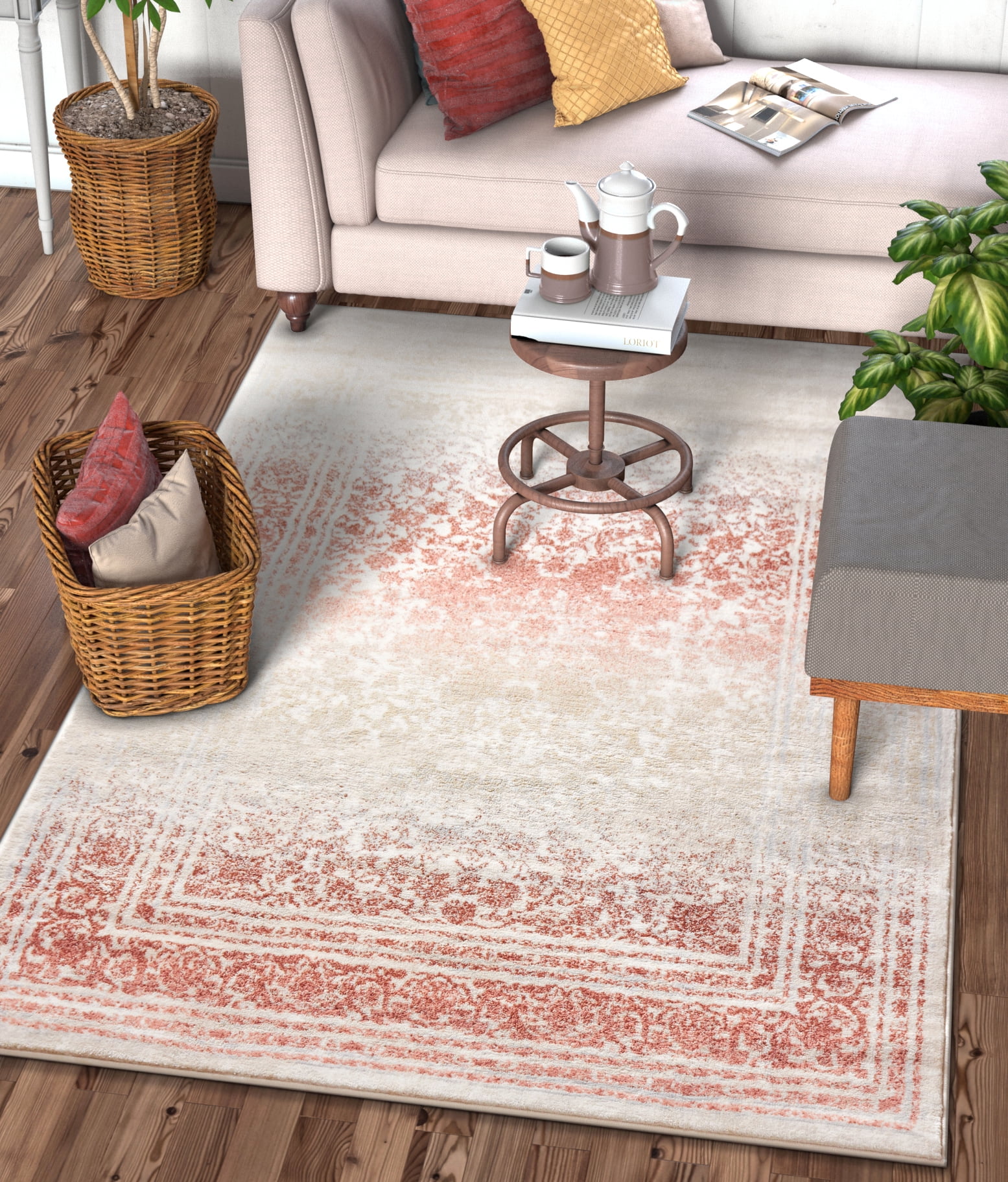 Well Woven Celine Copper Rust Persian Vintage Medallion 9x13 (9'3'' x ...