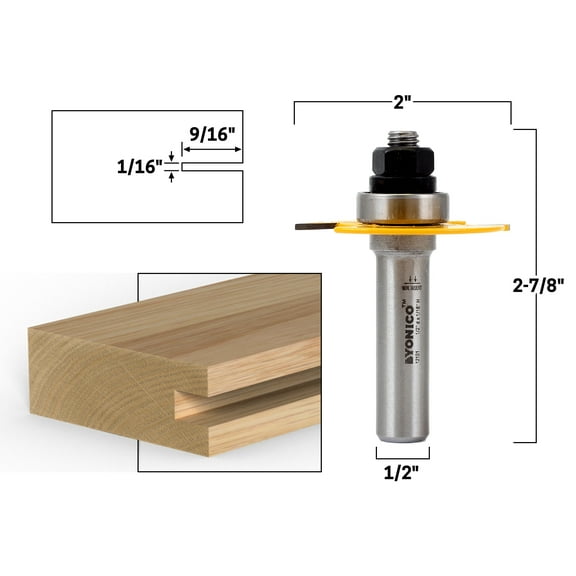 Yonico 1/16" Slotting Cutter Router Bit - 1/2" Shank - 12101