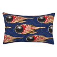 thumbnail image 1 of Balery Bowling Ball And Flame Funda de Cojín Estampada, Regalos para Mujeres, Regalos de Amor para Ella, Regalos para Novia o Esposa, Funda de Almohada-14"x20", 1 of 6