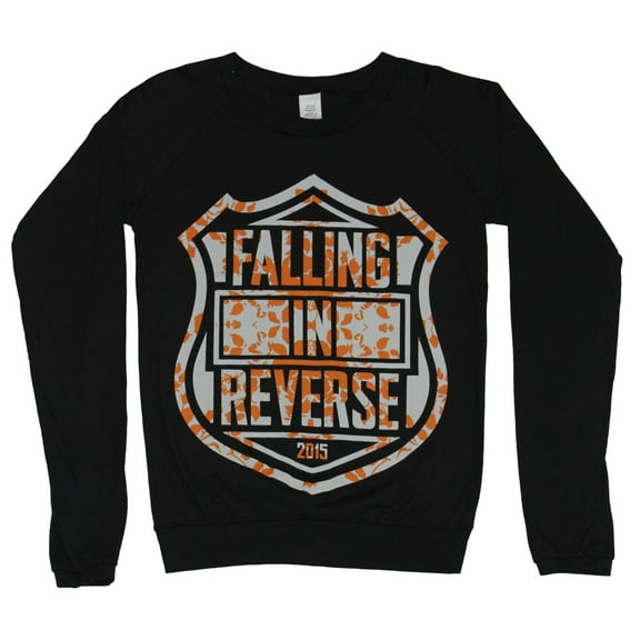 Falling In Reverse Girls Juniors Light Sweatshirt - Harley Style Name Logo (Small)