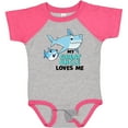 thumbnail image 3 of Inktastic My Great Uncle Loves Me with Cute Sharks Boys or Girls Baby Bodysuit, 3 of 5
