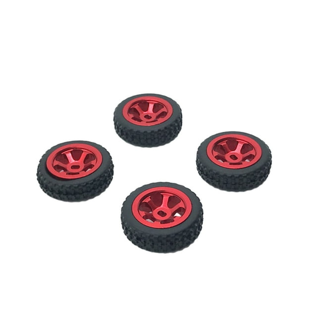 VONKY 4pcs RC Car Wheel Rim Tire Modification Parts For 1/28 Wltoys K969 RC Wheel Rim Tire RC Car Vehicle red 1Set
