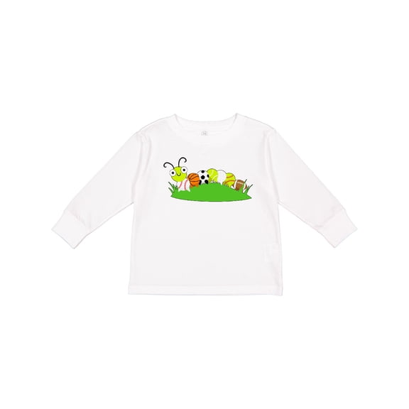 Inktastic Sports Caterpillar Boys or Girls Long Sleeve Toddler T-Shirt
