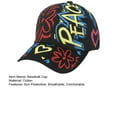 thumbnail image 7 of Dengjunhu Baseball Cap Letter Graffiti Print Casual Wide Brim Breathable Windproof Sun Adjustable Outdoor Women Men Sport Hat for Daily Life, 7 of 7
