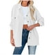 thumbnail image 2 of ICHUANYI Clearance Fashion Women Casual Pockets Sleeve Casual Solid Coat Cardigan Blouse(White, XL) ICHUANYI WER2023081207386, 2 of 9