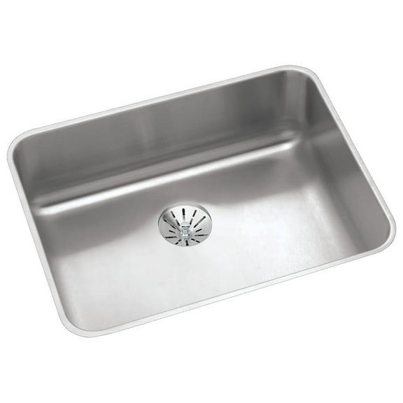 Elkay Lustertone Classic Stainless Steel, 23-1/2" x 18-1/4" x 4-3/8", Single Bowl Undermount ADA Sink w/Perfect Drain