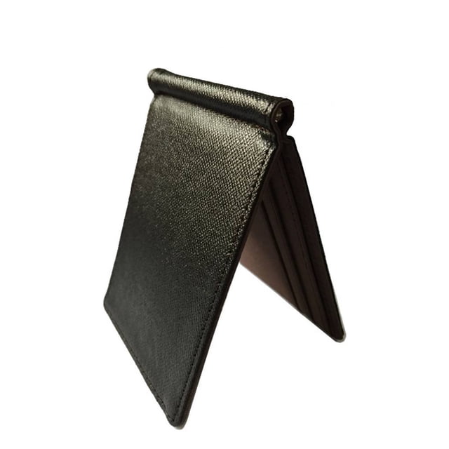 Cartera plegable delgada para hombre, bolsillo frontal portátil, monedero corto de PU, tarjetero, clip de dólar Scienceny BB7323-05