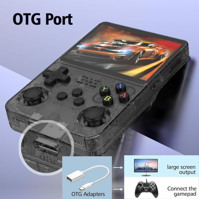 R36S Open Source Handheld Game Console, 3.5-inch 3D RGB screen