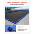 thumbnail image 6 of KFFKFF Pool Cover Water Bags, 6-Pack 4 Ft, Single Chamber Design, 0.4mm Thick PVC Tubes with Leak-Resistant Screw Caps, Ideal for Securing Inground Pool Covers During Winter, Blue, 6 of 9