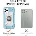 thumbnail image 7 of Compatible with iPhone 12 Pro Max Case 6.7 Inch with Ring Stand, Military Grade Drop Protection Full Body Rugged Heavy Duty Case 3 in 1 Protective Cover for iPhone 12 Pro Max. (Ice Blue), 7 of 7