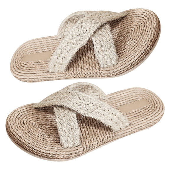 UPOUART 1 Pair Slippers Japanese Khaki Rubber Flat Sole for Summer Use