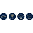 thumbnail image 2 of Darling Souvenir Candy Chocolate Labels Hanukkah Jewish Stickers Pack of 190 Pcs-Navy Blue & Goldenrod, 2 of 2