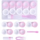 thumbnail image 1 of Estuche para 5 pares de lentes de contacto, estuche para lentes de contacto, kit de viaje portátil, estuche colorido para guardar lentes de contacto, color rosa, 1 of 5