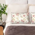 thumbnail image 2 of KLL Floral Pattern Silk Pillowcase for Hair and Skin Standard Size 20"X 30" Soft Breathable Pillow Covers for Sleeping, 2 of 6