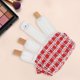 thumbnail image 4 of Patrones de tejido navideño únicos 1Pc Bolsa de maquillaje con cordón para vacaciones Rojo Blanco Lana, 4 of 6
