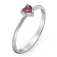 thumbnail image 3 of Heart Birthstone Ring - Ruby (July), 3 of 6
