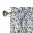 thumbnail image 4 of Ocean Coastal Valances for Windows Farmhouse Kitchen Curtains Valances Rod Pocket Valance Curtains for Kitchen Windows Blue Starfish Coral Shell Seahorse Conch Window Valances for Bathroom 42"x12", 4 of 6