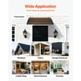 thumbnail image 6 of Brown 38x40 in Polycarbonate Door Canopy for Front Entrance Exterior Awning with Drainage ABS Bracket Rain Snow Sun Protection Overhang for Porch Patio, 6 of 12